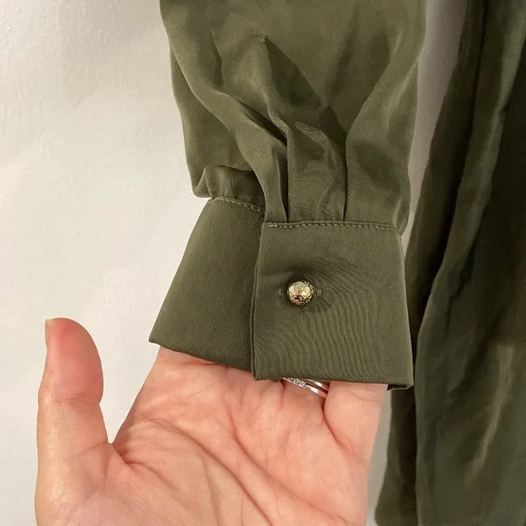 Zara Khaki Long Sleeve Dress - Picture 4 of 4